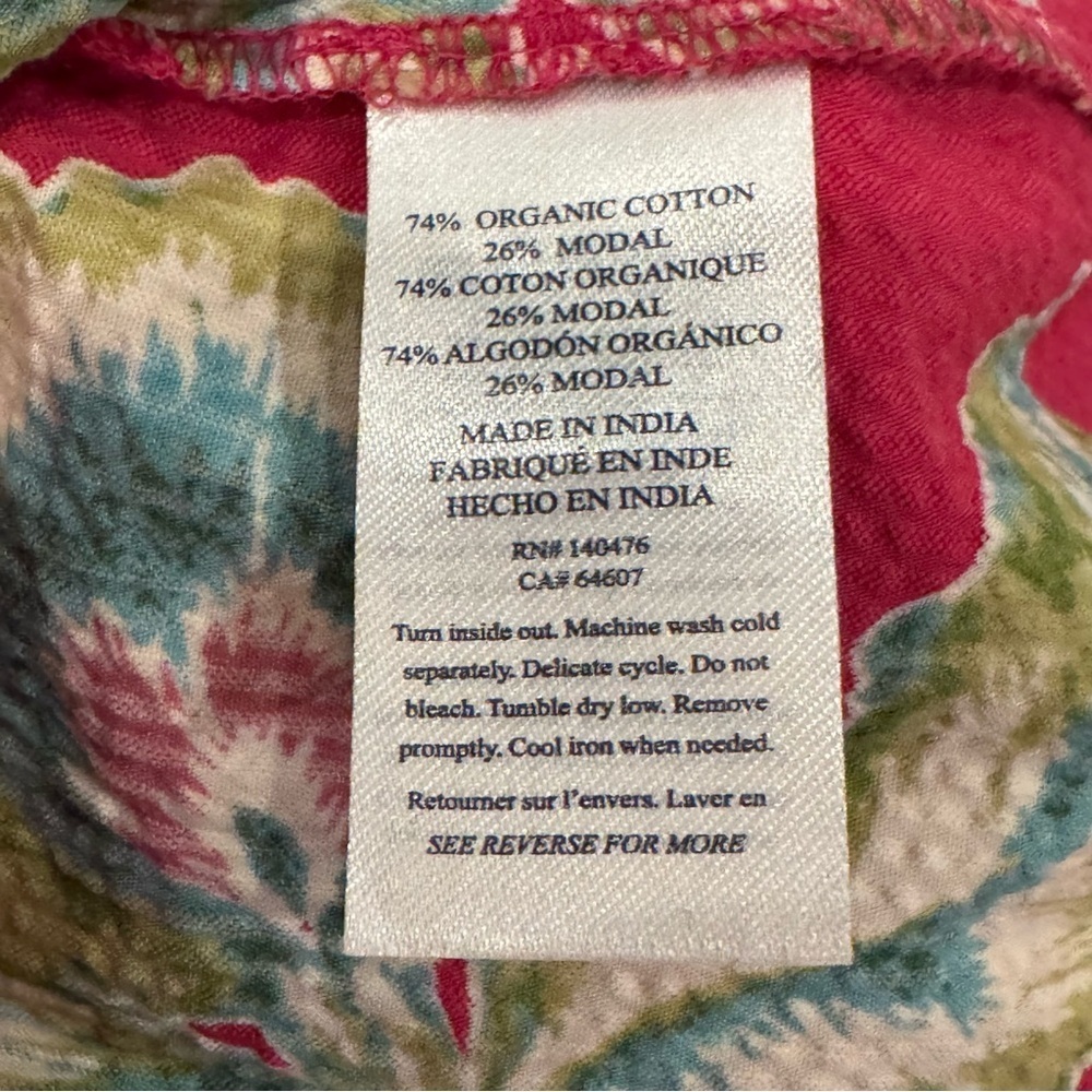 Faherty Pink Floral Pacifica Seersucker Wrap Midi Skirt size small like new - Picture 12 of 12